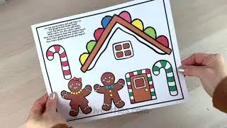 Gingerbread Learning Folder Busy Book Quiet Book Activity Binder Preschool Box Printable