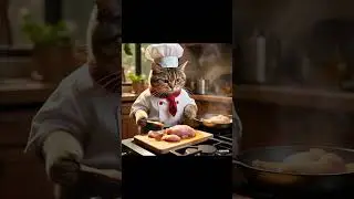 A cat cooking hen in reality 4k #aivideo #aivideogenerator #viralvide  #youtubeshorts #aiproduction