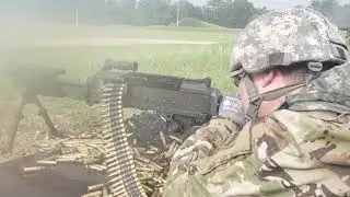 Firing 240B pop up targets 100 rounds