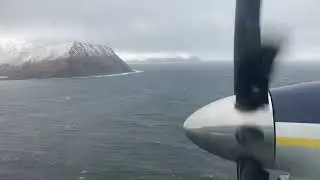 Aleutian Airways Saab 2000 Landing in Unalaska/Dutch Harbor from Runway 31