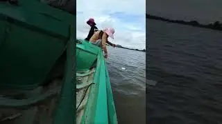 Simple fishing in rice field of full water season | Khmer Culture