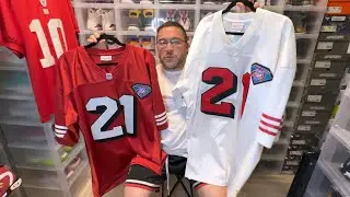 Deion Sanders Mitchell & Ness Authentic San Francisco 49ers Jersey 1994 Season Diamond Turf Nike