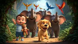 Kids Bedtime Story: Cute Baby Explorer in Magical Enchanted Jungle with Teddy & Puppy 🌈👶🧸🐶