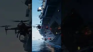 🚁 &ldquo;El arma del futuro: drones lanzados desde un buque de guerra secreto ⚓✨ | Simulaci&oacute;n IA&rdquo;