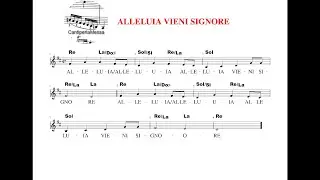 ALLELUIA VIENI SIGNORE spartito accordi testo (choir author cantiperlamessa)