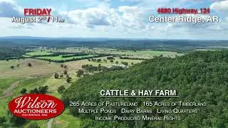 For Sale at Auction!  430 Acre Hay & Timber Farm in Center Ridge Arkansas with Mineral Rights!
