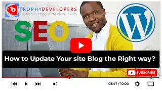 Trophy Developers WordPress Tutorial 2022 [How to Update Your WordPress Website Blog the Right way?]