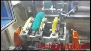 5 axis 3 heads 2 drilling and tufting machine--Merit brush machine manufacturer