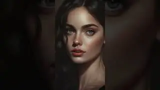 Glamorous Brunette Woman in Black Dress: AI's Creation
