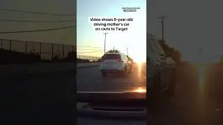 8-year-old girl drives mother's car to Target #shorts
