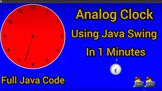 Make Analog Clock Using Java Applet  Programming language. #java_swing #javacode #viral