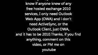 Free Hosted Exchange 2010?