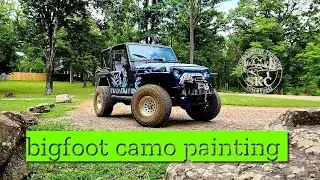 bigfoot camo paint on the jeep to be different