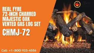 Real Fyre 72-inch Charred Majestic Oak Vented Gas Log Set - CHMJ-72