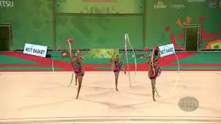 Australia (AUS) - 2022 Rhythmic Worlds, Sofia (BUL) - Qualifications 3 Ribbons + 2 Balls