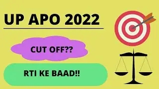 UP APO 2022 CUT OFF | RTI ke baad | UP APO | UP PCS J |