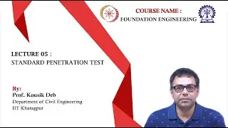 Lecture 5 : Standard Penetration Test