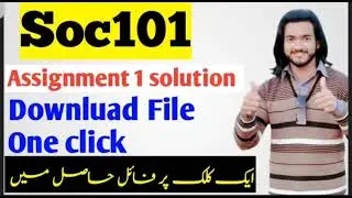 Soc101 Assignment 1 solution file 2022
