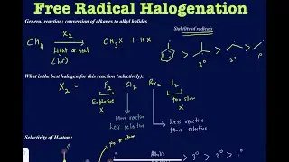 Radical halogenation of alkanes. Selectivity, Reactivity, and mechanism
