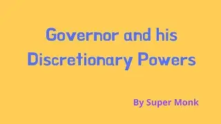 Governor & his Discretionary Powers in Latest Scenario of Rajasthan || In English and Hindi
