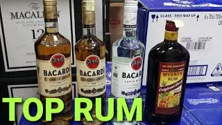 Top RUM Review - Rum BACARI GOLD - RUM BARCADI LIGHT - RUM MYERS