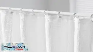VEVOR White Fabric Shower Curtain 240 GSM Weighted Waffle Shower Curtains Polyester