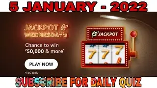 Amazon Wednesday Funzone Jackpot Quiz Answers Today l 5 January 2022