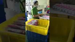 HANSWELD Toothbrush packing machine in Customer factory