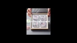 How to put 4 photos on magnetic frame in one second？#magnetic #frame #magenticframe #photoframe