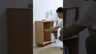 Small Wooden Bookcase with Movable Dividers. #bookshelf #bookcase #woodshelf #solidwood #bespoke