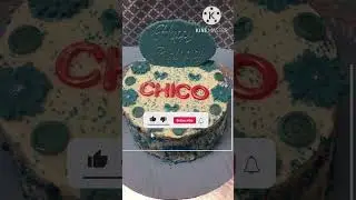 Marble chocolate and vanilla cake frosting with ABC and decorations with home made fondant