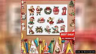 pieces of vintage Christmas sticker pack,PET stickers for scrapbook diaries,holiday gifts for DIY de