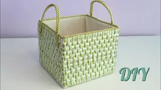 Корзина для мелочей. Плетеная коробка своими руками. Small box. Wicker box with your own hands.