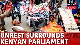 Demonstrations & Unrest Outside Parliament Buildings On Finance Bill,  Nairobi | Kenya LIVE- N18G