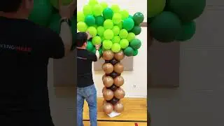 Balloon Tree - Minecraft Birthday Theme Party 🎈🥳 #minecraft #balloondecoration #balloonart