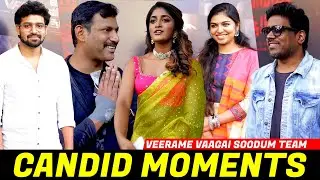 Vishal, Yuvan, Dimple Hayathi Fun Candid Moments at Veeramae Vaagai Soodum Press Meet