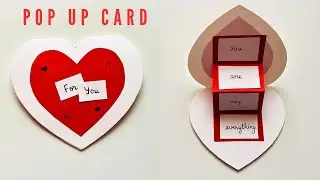 DIY Pop Up Card for Valentine&rsquo;s Day | Valentines Day Gift Idea | DIY Heart Card #valentinesday