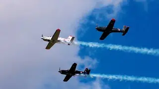 French SOCATA TB 30 Epsilon Light Military Trainer Flybys I Warbirds Over Flagler 2023 I 4K UHD