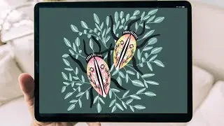Easy Floral Insect Illustration in Procreate | iPad Art | SimpleSword