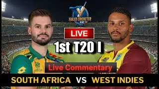 SA vs WI 1st T20 Live Cricket Score & Commentary | South Africa vs West Indies Live Match Today