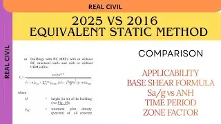 IS 1893:2016 vs IS 1893:2025 | Equivalent Static Method Comparison | Seismic Analysis Explained