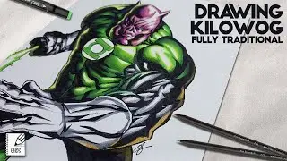 Drawing with Cheap Materials! - Kilowog Fanart