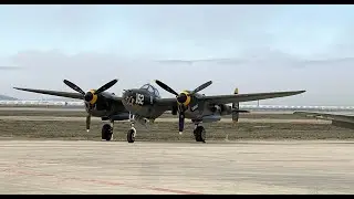 Lockheed P-38 Lightning 23 Skidoo over Santa Maria CA Central Coast Airfests Sep-2024 and Oct-2025