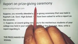 Prize giving ceremony / Award giving ceremony of your school / college | English report