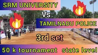 Volleyball SRM UNIVERSITY vs TAMILNADU POLICE/3rd set/50k tournament at peralam