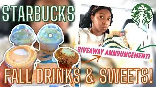 Trying *STARBUCKS NEW FALL MENU 2021*|pumpkin spice, apple crisp, pumpkin muffin etc&hellip;*GIVEAWAY*