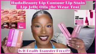 *NEW* HudaBeauty Lip Contour Lip Stains + Jelly Oil Review and 7hr Wear Test