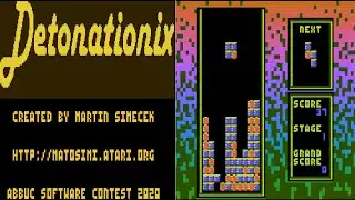 ATARI 8BIT XL XE Detonationix v2 TETRIS CLONE By Martin Simecek Abbuc Software Contest 2020 400 800