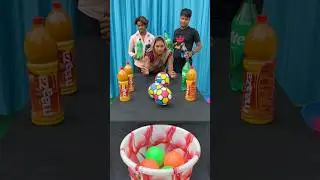 Amazing ball role and win coldrink funny family challenge✅ #shorts #game