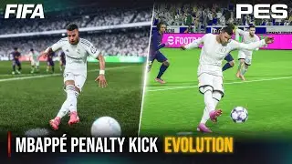 Эволюция пенальти Мбаппе | FIFA против PES | 2017 - 2026 |